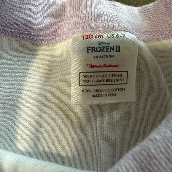 Hanna Andersson size 6-7 Frozen Elsa Short John Pajamas Purple - Picture 6 of 8